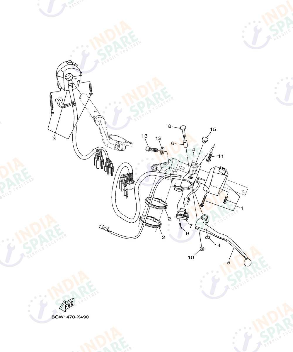 YAMAHA DM4B R15 V4 Series HANDLE SWITCH & LEVER